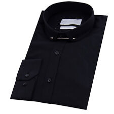 Mens Club Collar Black Shirt