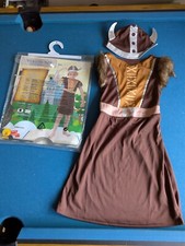 Viking Boy Child Costume Tunic and Headpiece 5-6 Years