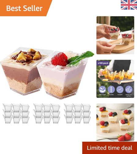 100 mini trapezoid dessert - 100,