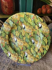 EMMA BRIDGEWATER~Partridge Salad plate~Birds & Leaves~8.5”~1st Q~2014