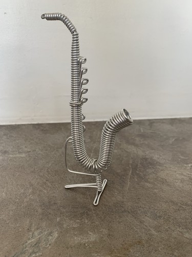 Saxophone sculpture metal - sculpture, in