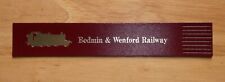 BODMIN & WENFORD RAILWAY Burgundy Vintage Leather Bookmark