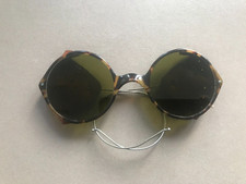 Vintage Willson Sunglasses Leather Side Shields Antique 1930's