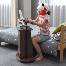 Mobile Laptop Table Adjustable Sit Stand Desk on Wheels Cabinet Notebook Trolley