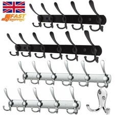 Coat Rack Wall Mounted 5 Tri Hooks Heavy Duty Metal Coat Hook Hanger Stainless