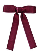 Velvet Ribbon Hair Bow Clip with Tails Pink White Black Blue UK??