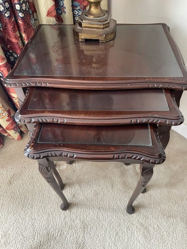 Vintage mahogany nest 3 - mahogany,