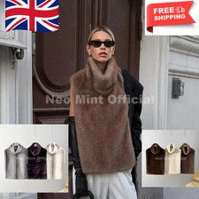 Neo Mint 2025 Faux Fur Sleeveless Vest Top Women Autumn Winter Streetwear