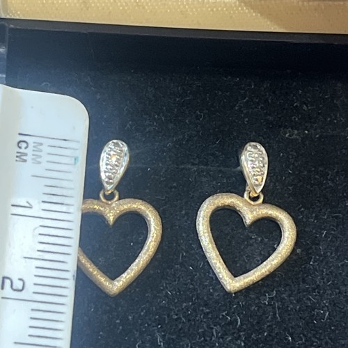 14ct earrings diamond inset - earrings,