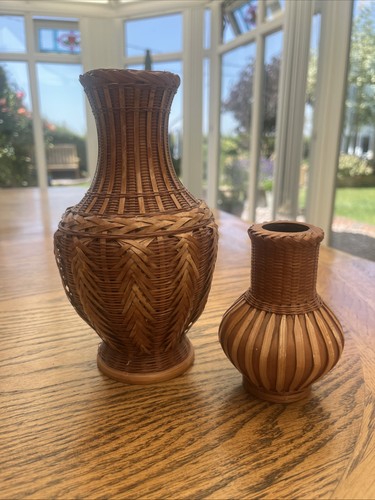 Wicker vases 4 inch - vases, &
