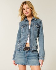 Hollister Denim Zip-up Jacket