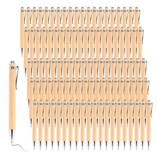 100 pcs lot bamboo - bamboo, ballpoint