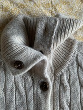 Women’s Vintage Shetland Wool Beige Sleeveless Cardigan Montana  Size 8/10