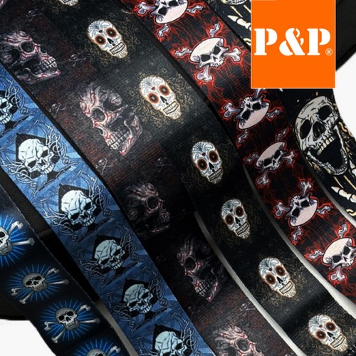 Guitar strap adjustable skull - strap,