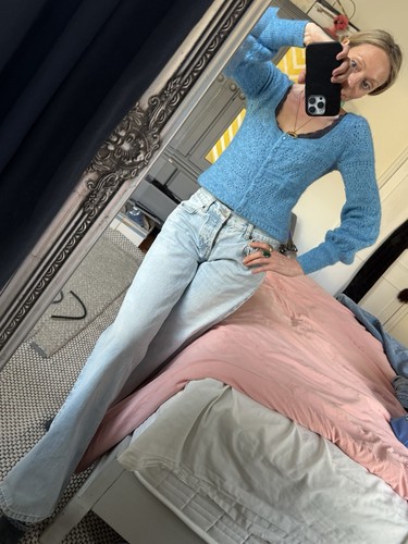 Sezane esmee blue mohair