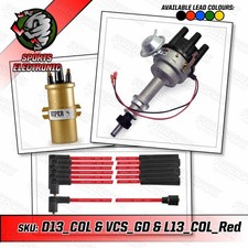 Ford Cologne Electronic Distributor Viper Coil and Red 8mm HT Leads V6 engines