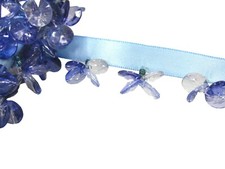 10mt blue ribbon bead curtain