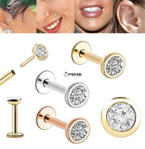 14ct gold plated cartilage - 14ct,