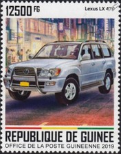 LEXUS LX 470 (Toyota Land Cruiser) Luxury SUV Car Automobile Stamp (2019 Guinea)