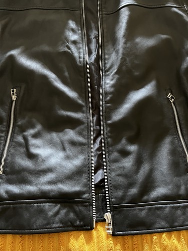 Men leather jacket biker - jacket,