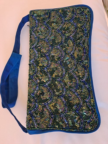 East blue sequined evening - east,