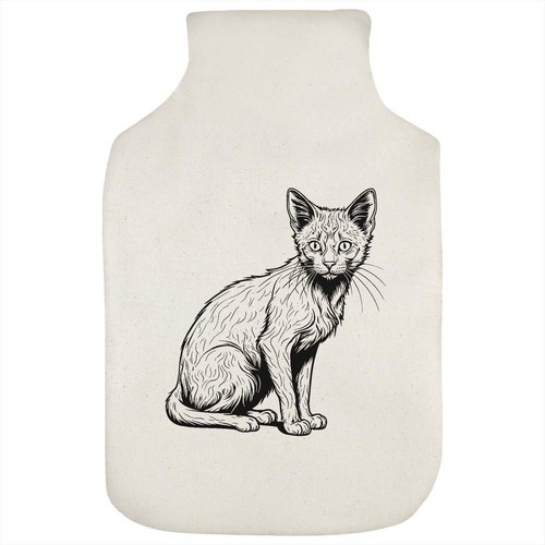 Lykoi cat hot water bottle - 'lykoi,