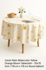 Discounted branded luxurious 70-inch (178 cm) round branded tablecloth