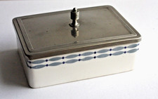 WMF ceramic butter dish with metal lid 1920's