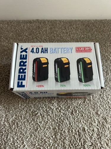 Ferrex 20v ion 0ah - li-ion, 4.0ah