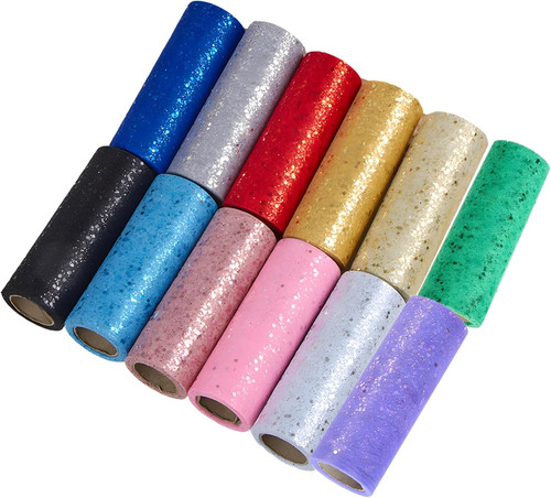 Pcs glitter tulle - 12, 6