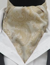 Mens Tan and Gold Paisley