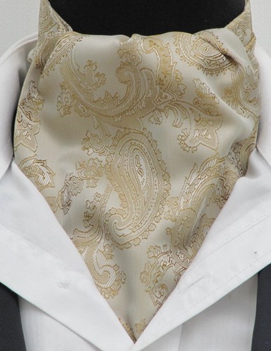 Mens tan and gold paisley - gold,