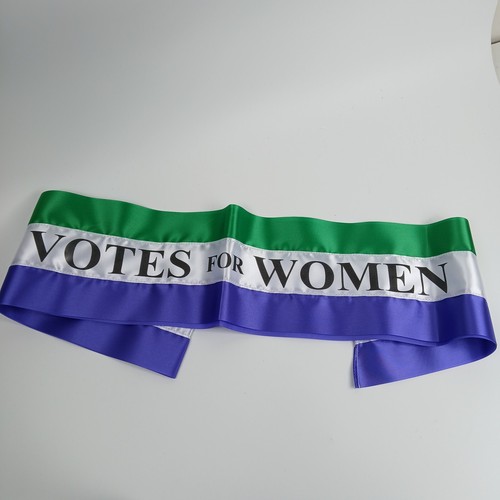 Votes for women sash ready - ready, to