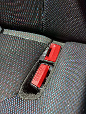 CLIO MK3 CENTRE DOUBLE REAR SEAT BELT BUCKLES RED & RED
