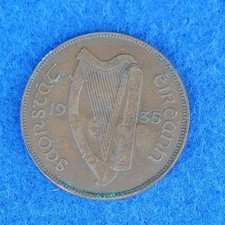 1935 Irish Old One Penny -