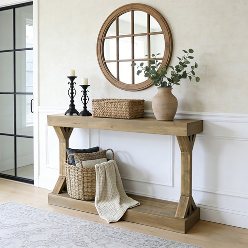 Vintage solid wooden - wooden, console