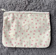Kipling Toiletry Wash Bag Cosmetic Bag Floral Print Cream Pink