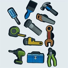 Tools Croc Shoe Charms 11PCS Bundle Set Drill Hammer Saw Handyman DIY Charm