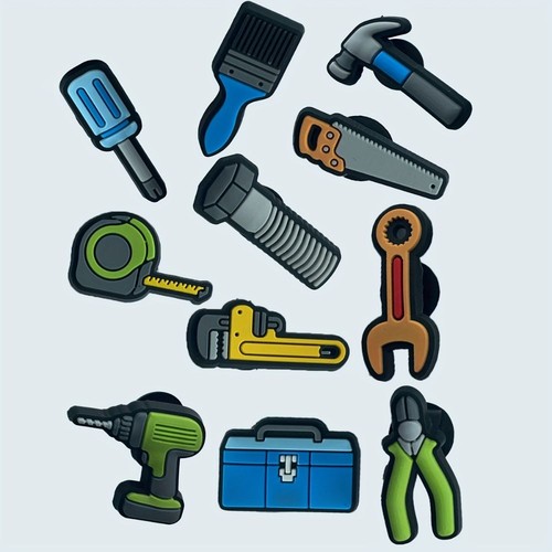 Tools shoe charms - charms, 11pcs