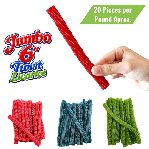 Jumbo inch licorice twists - licorice,