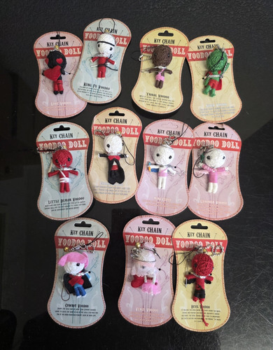 Voodoo doll fabric keychains - doll,