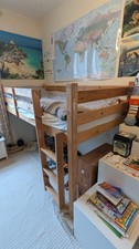 Child's Wooden Mid Height Bunk Bed