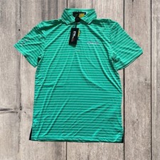 Ralph Lauren RLX UV Protection Wicking golf Stopes Polo Shirt Size Small