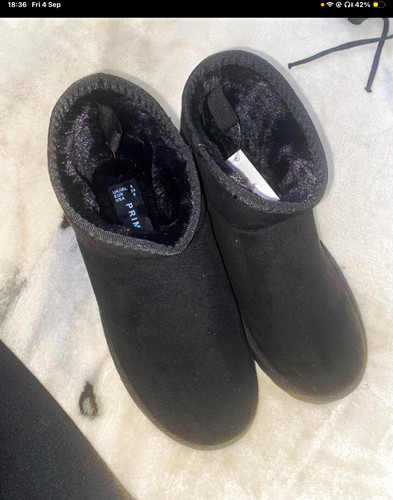 Primark black faux - primark, suede