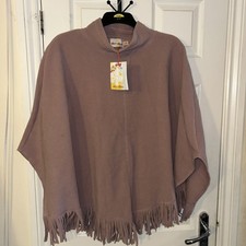 Alice Collins pink pastal Poncho Sweater Dolman Batwing  