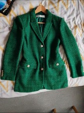 Zara green blazer jacket with