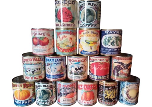 Retro vintage replica food - vintage, tin