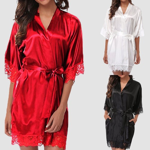 Womens lace satin silk night - womens,