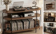Record Player Stand with Vinyl