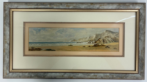 Framed painting coastal - framed,